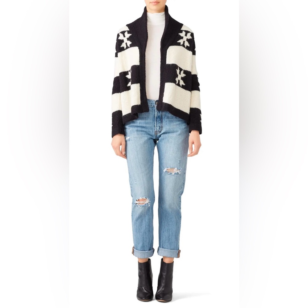 THE GREAT. Starflower Sweater Cardigan, Size 1